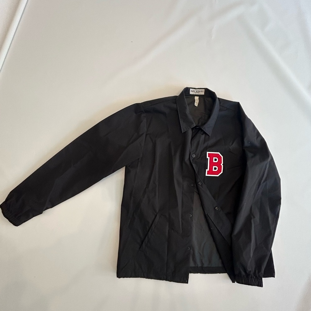 Mark McNary Billionary Black Bomber Jacket with Red B Patch